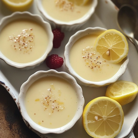 Lemon and raspberry desserts on a plate.