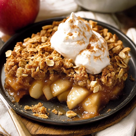 A slice of pie with whipped cream on top.