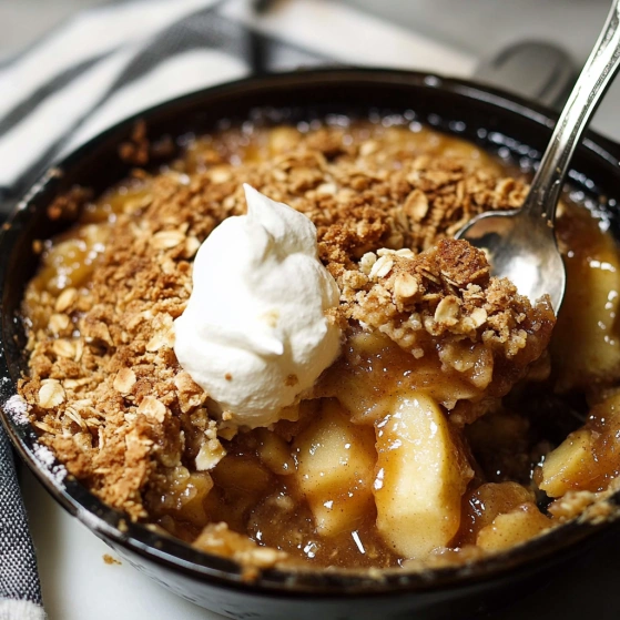 A bowl of food with a spoon in it.