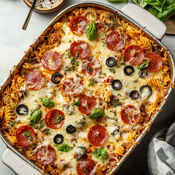 A pan of pizza with olives and spinach.