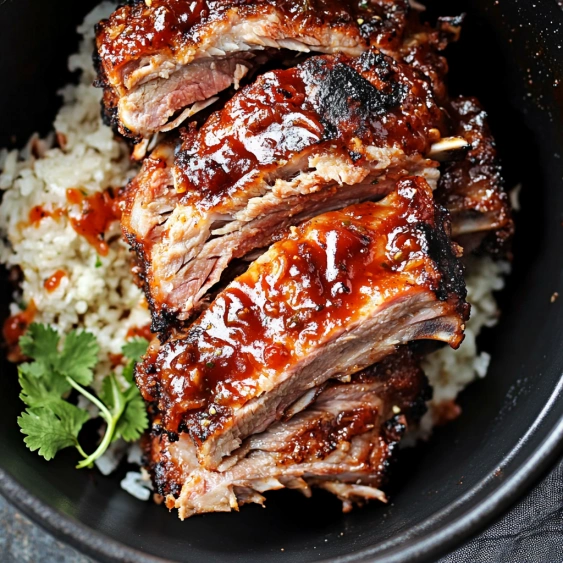A bowl of rice and meat.