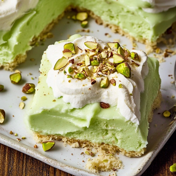 A piece of pie with a white topping.