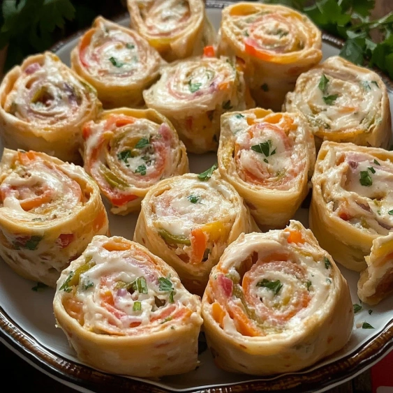 A plate of food with a variety of colors and flavors.