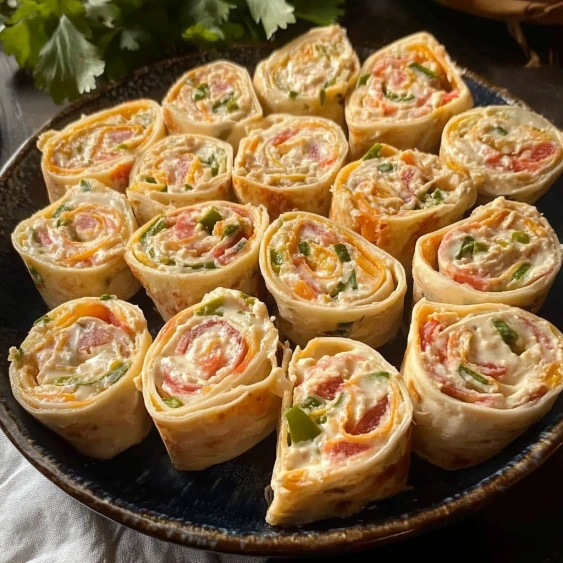 A plate of food with a variety of colors and flavors.