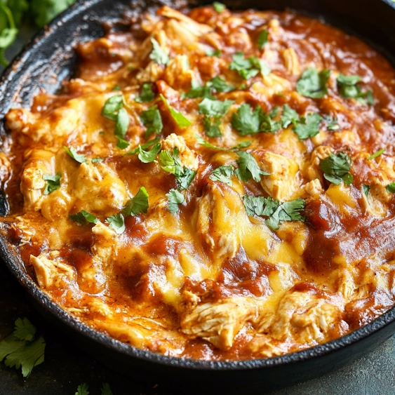 A pan of chicken with green herbs on top.