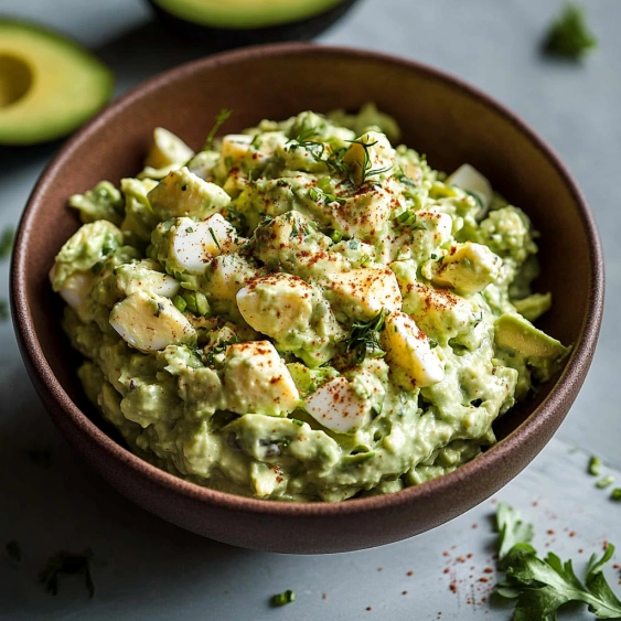 A bowl of guacamole with a sprinkle of red pepper.