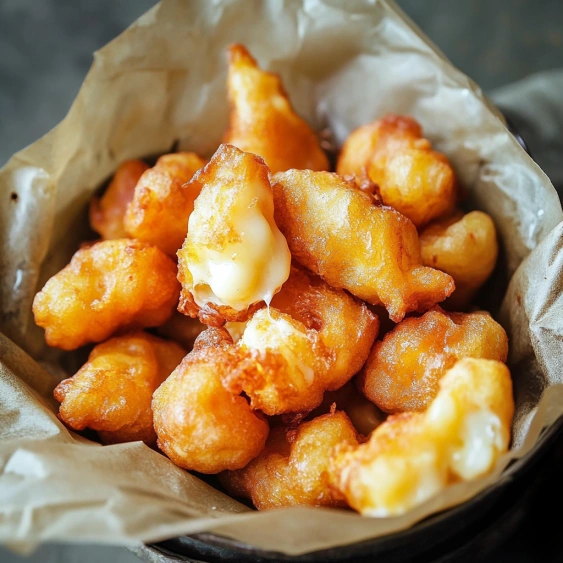 A bowl of cheese covered dough balls.
