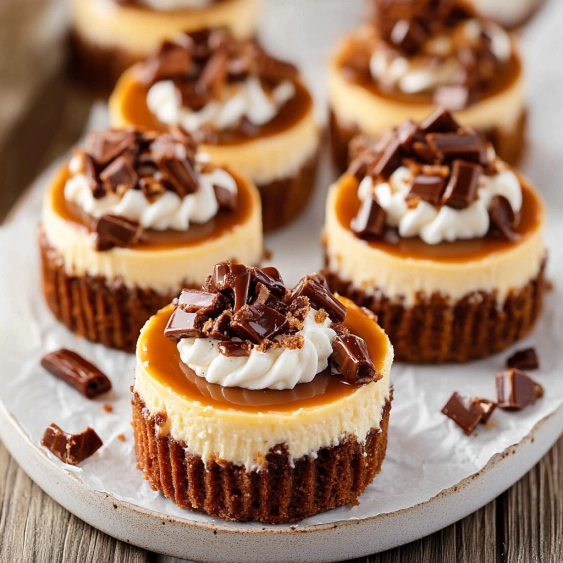 A plate of cupcakes with chocolate and caramel frosting.