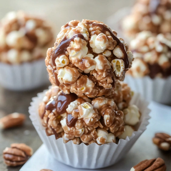 A cupcake with chocolate and marshmallows.