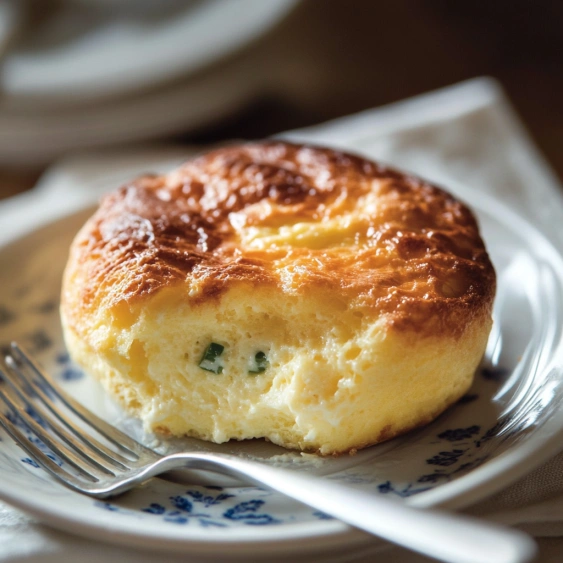 A slice of quiche on a plate.