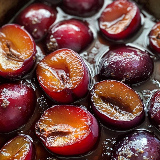 A bowl of fruit with a few apples and plums.