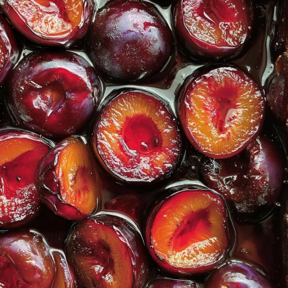 A close up of a bunch of cherries.