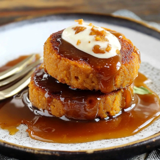 A plate of food with a sauce on it.