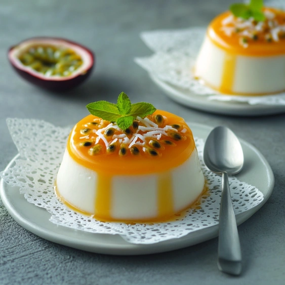 A dessert with a dollop of whipped cream on top.