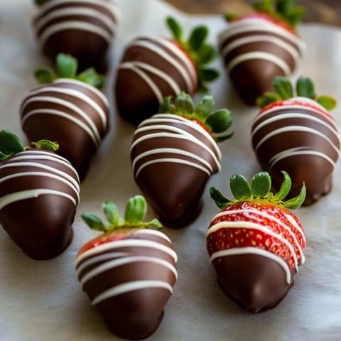 Chocolate covered strawberries on a white plate.