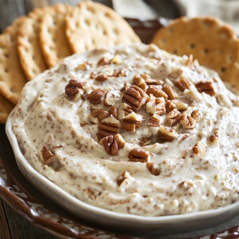 A bowl of food with a nut on top.